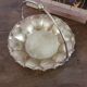 Fluted basket in copper brass