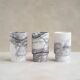 Vase marbre blanc lilas