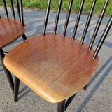 Set of 6 Fannett Scandinavian chairs by Ilmari Tapiovaara 1960.