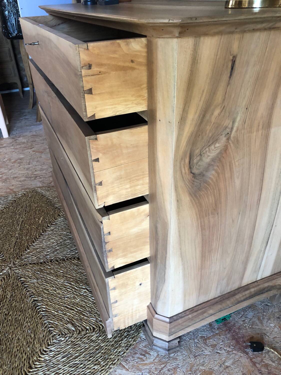 Antique walnut chest of drawers