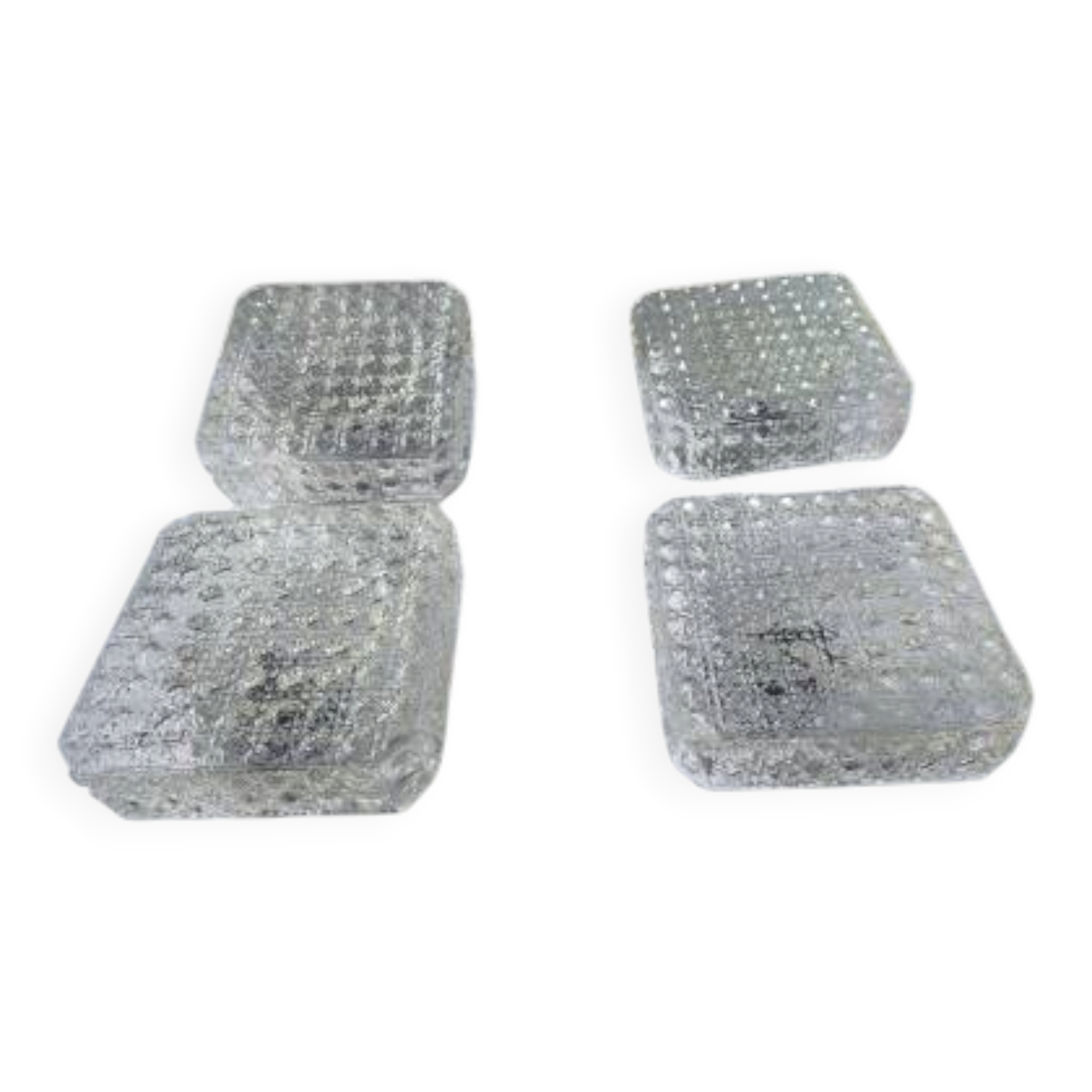 4 vintage ceiling lights from the 1960s in glass