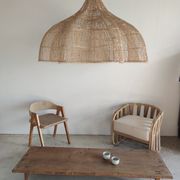 Huge rattan suspension in the shape of a corolla H:1m; D: 1m50