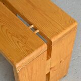 Solid pine stool from Les Arcs, circa 1975.