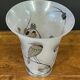 Vase Daum Nancy France - Oiseau Branché Réserve with acid enhanced with black enamel