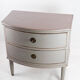 Commode gustavienne avec deux tiroirs en gris peints à partir de l’année 1890