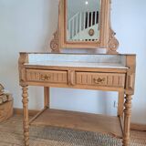 Bathroom cabinet with marble top in Henri II style