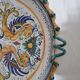 Beautiful Italian ceramic Deruta bowl or compote dish, made and pe