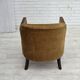 1960s, Danish armchair, furniture velour, ash wood.