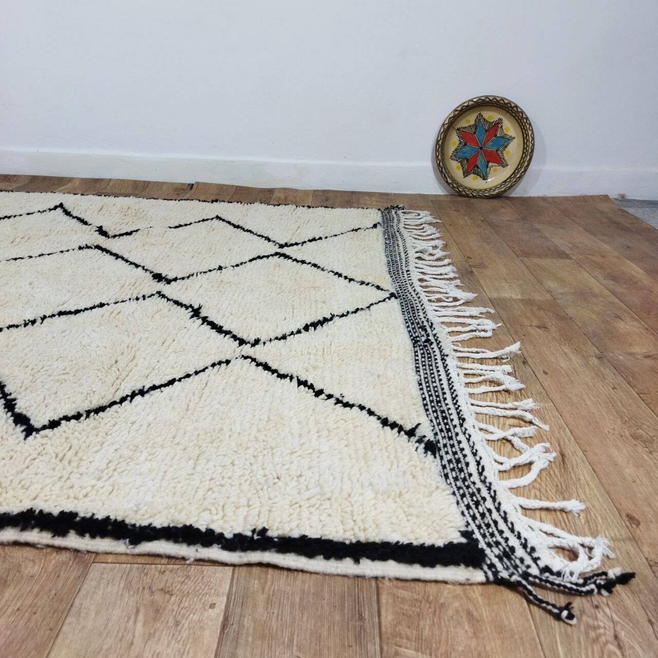 Handmade Moroccan Berber rug 220 x 190 cm