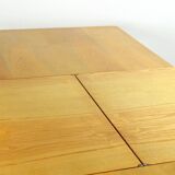 Table à manger extensible vintage en bois de frêne, Mier Tchécoslovaquie 1960