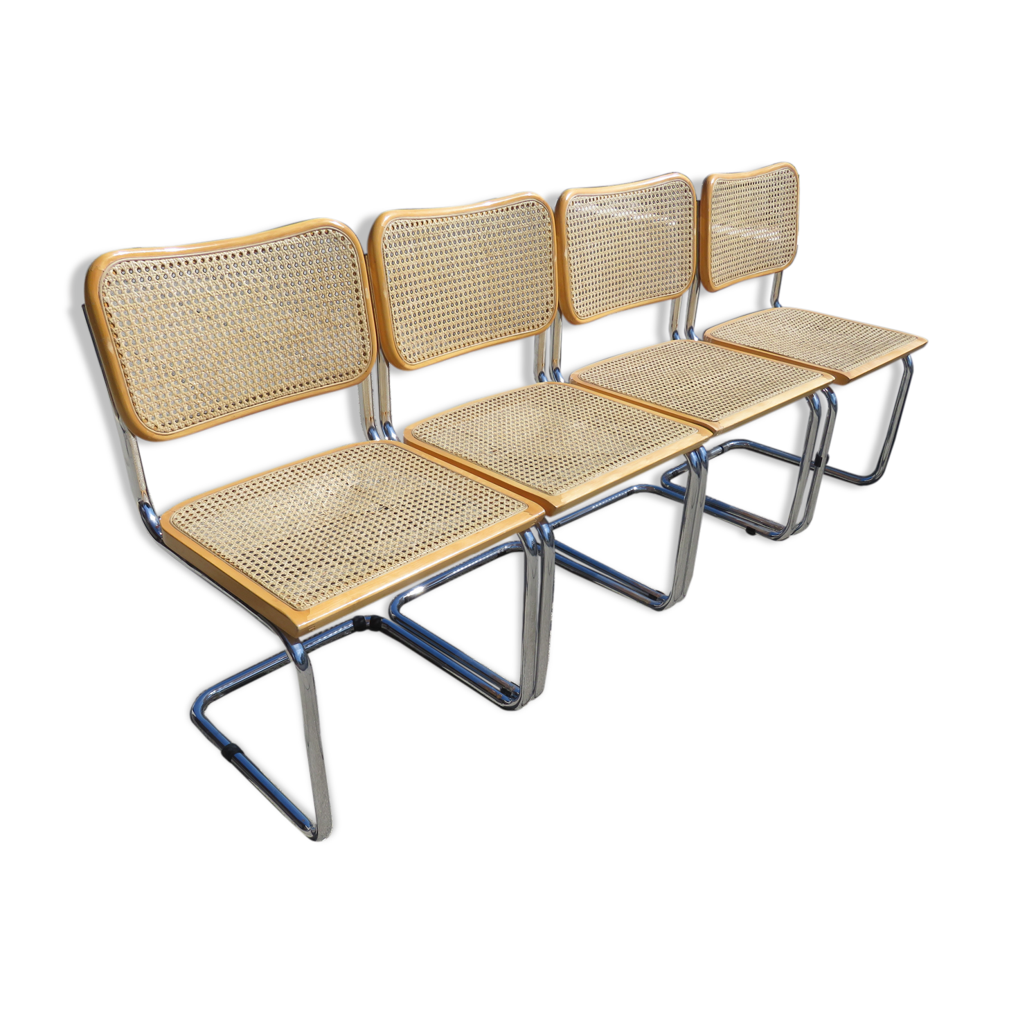 Lot de 4 chaises Marcel Breuer Cesca modèle b32
