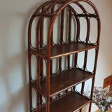 Vintage rattan bookcase