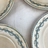 6 assiettes plates anciennes terre de fer