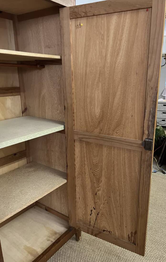 Vintage wooden Parisian wardrobe