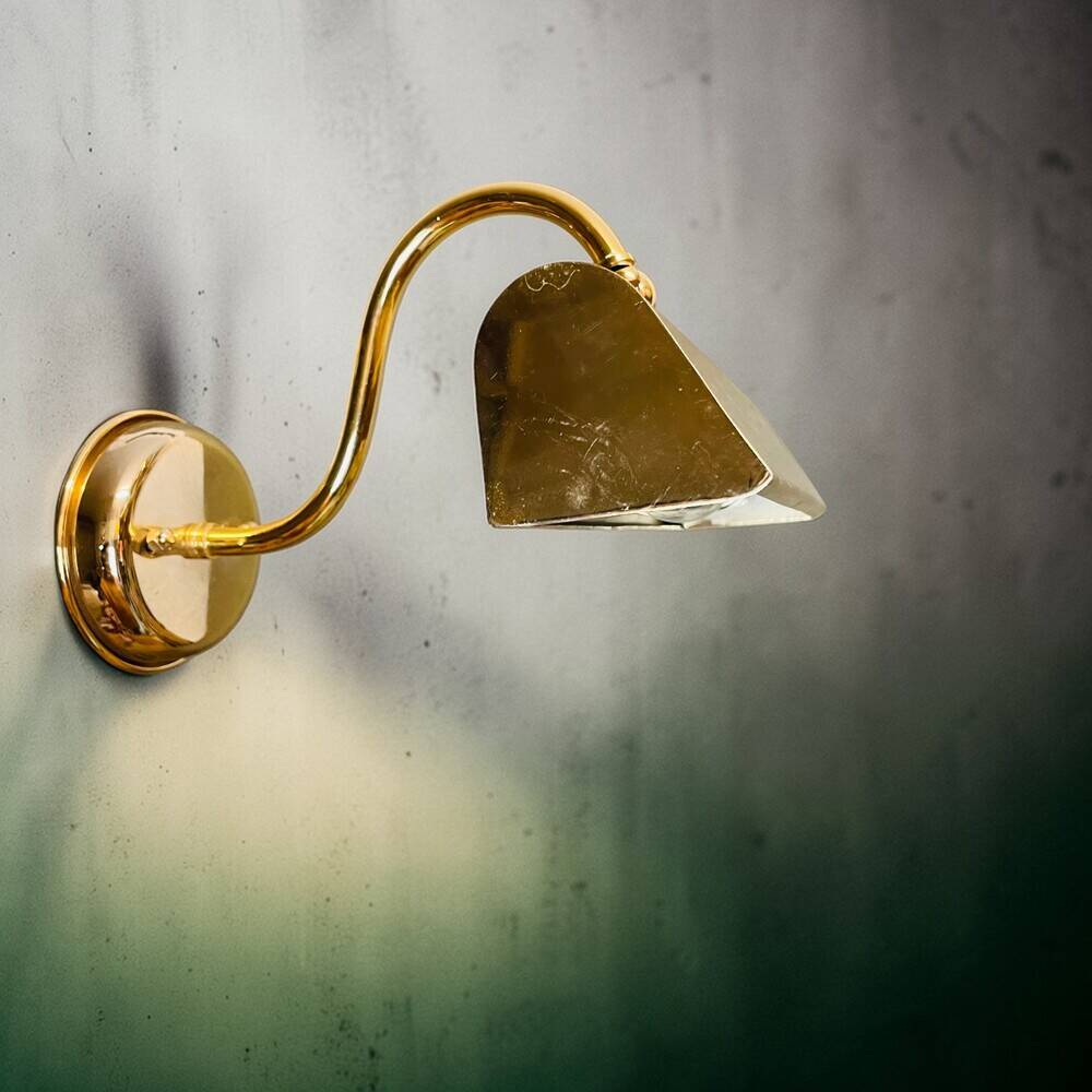 Industrial brass adjustable  wall picture light