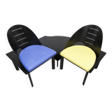Set de 2 fauteuils et table basse design patrice bonneau éditi