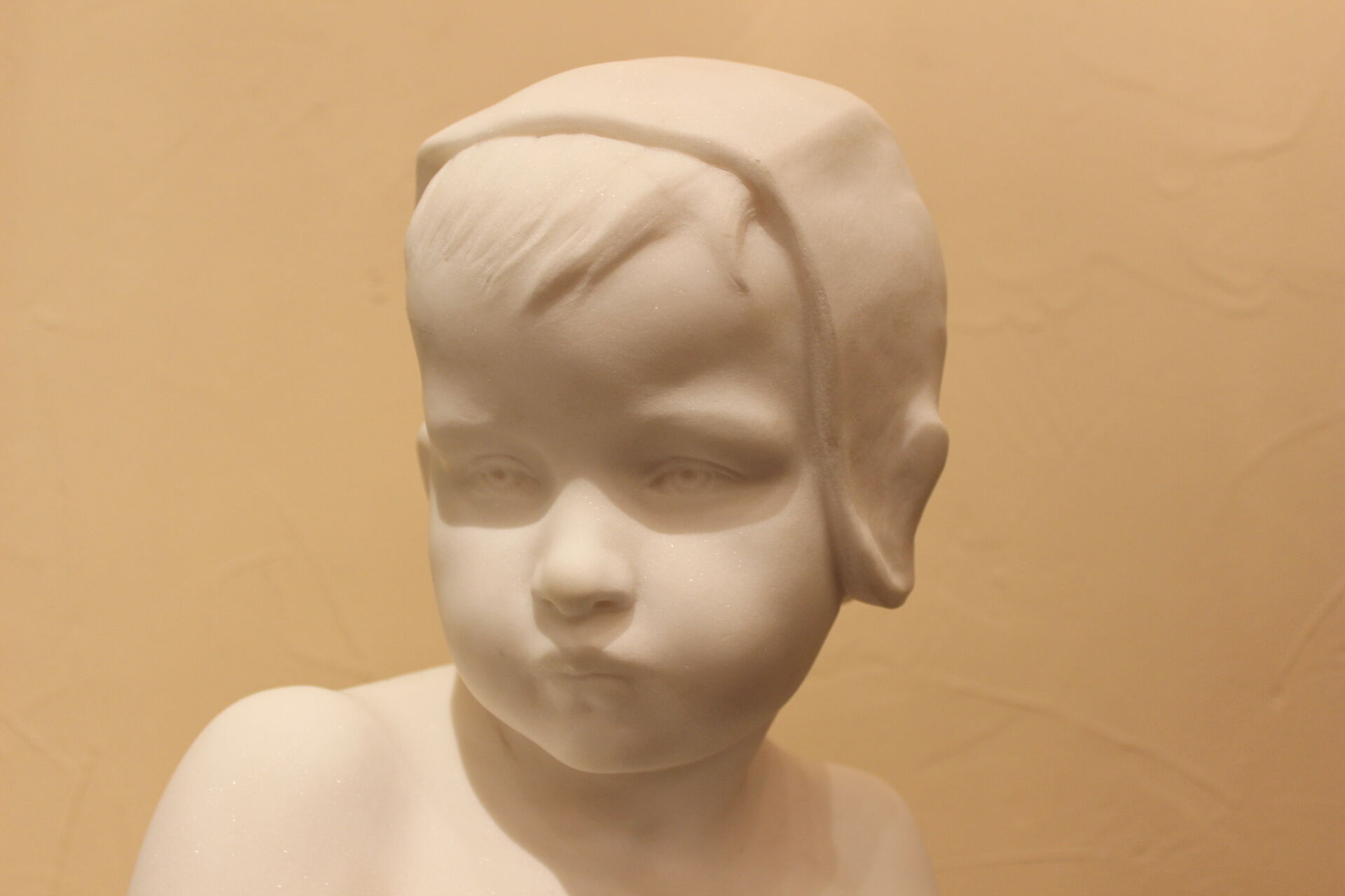 Marble bust of child