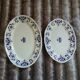 2 oval dishes in ironstone from Longchamp