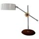 Vintage Midcentury desk lamp in brown leather and chrome Atelje Lyktan, Sweden