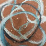 Kathy, oil on canvas, abstract painting, brutalist, 1967