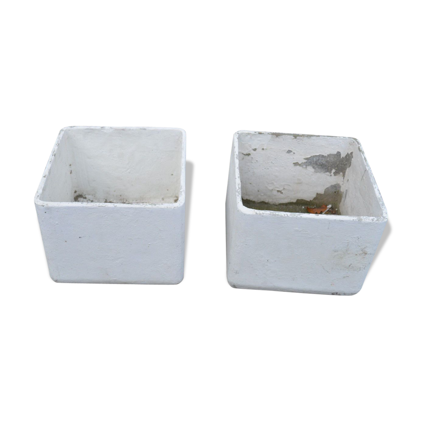 Pair of square flowerpots
