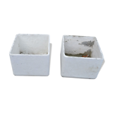 Pair of square flowerpots