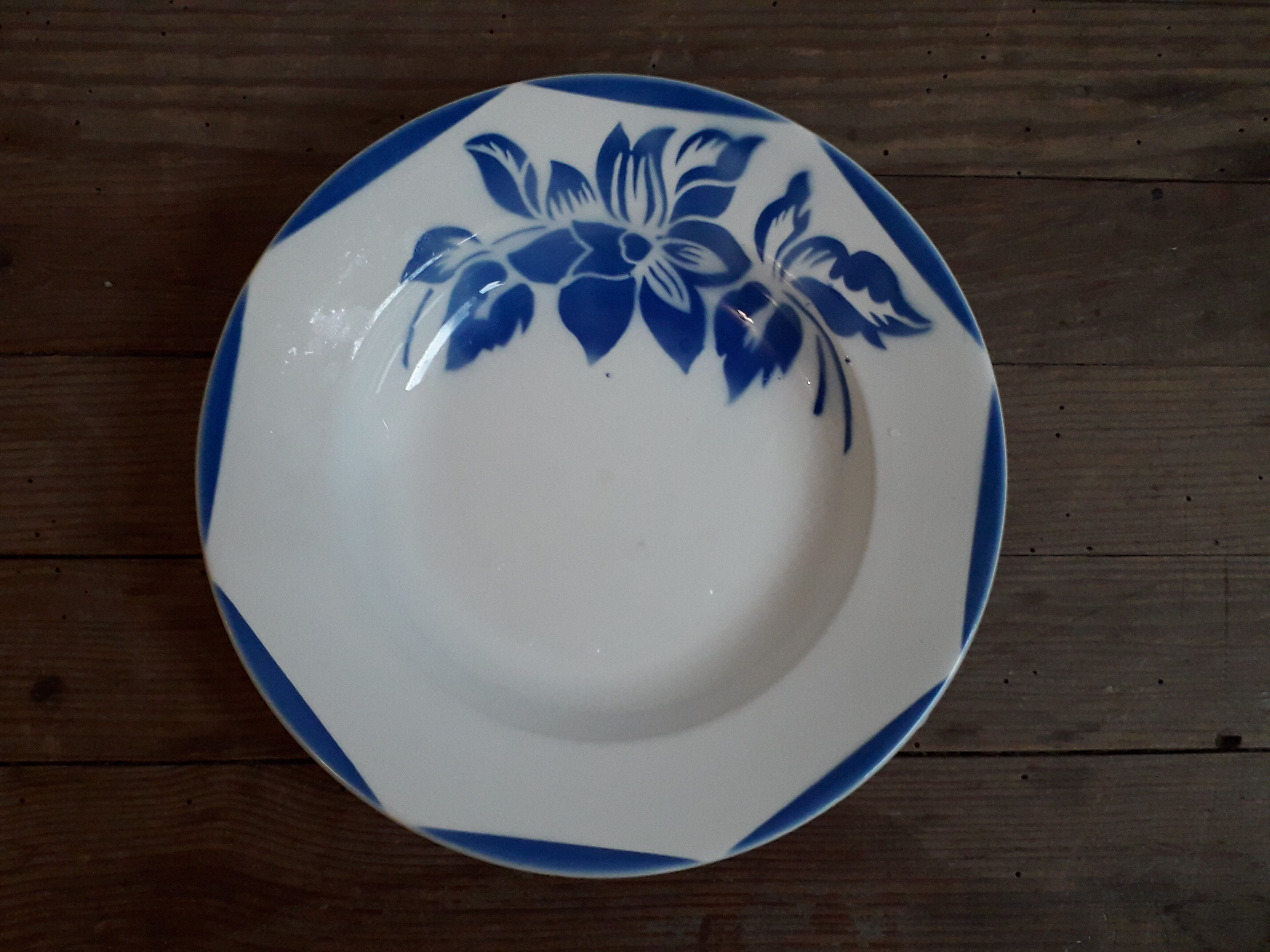hollow plates digoin sarreguemines and mismatched plates