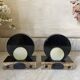 pair of marble and onyx Art Deco bookends