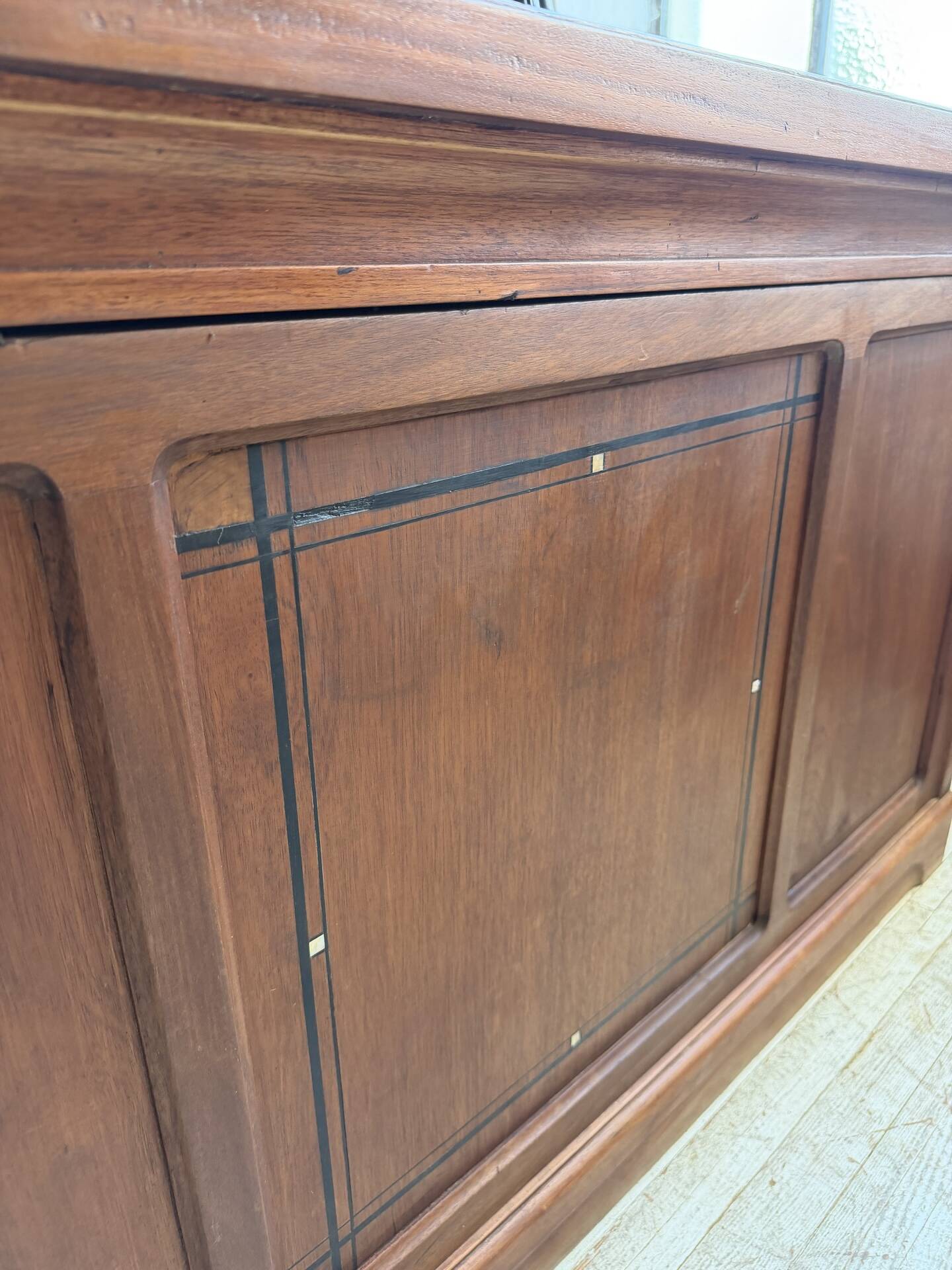 Double-sided walnut counter desk 1900