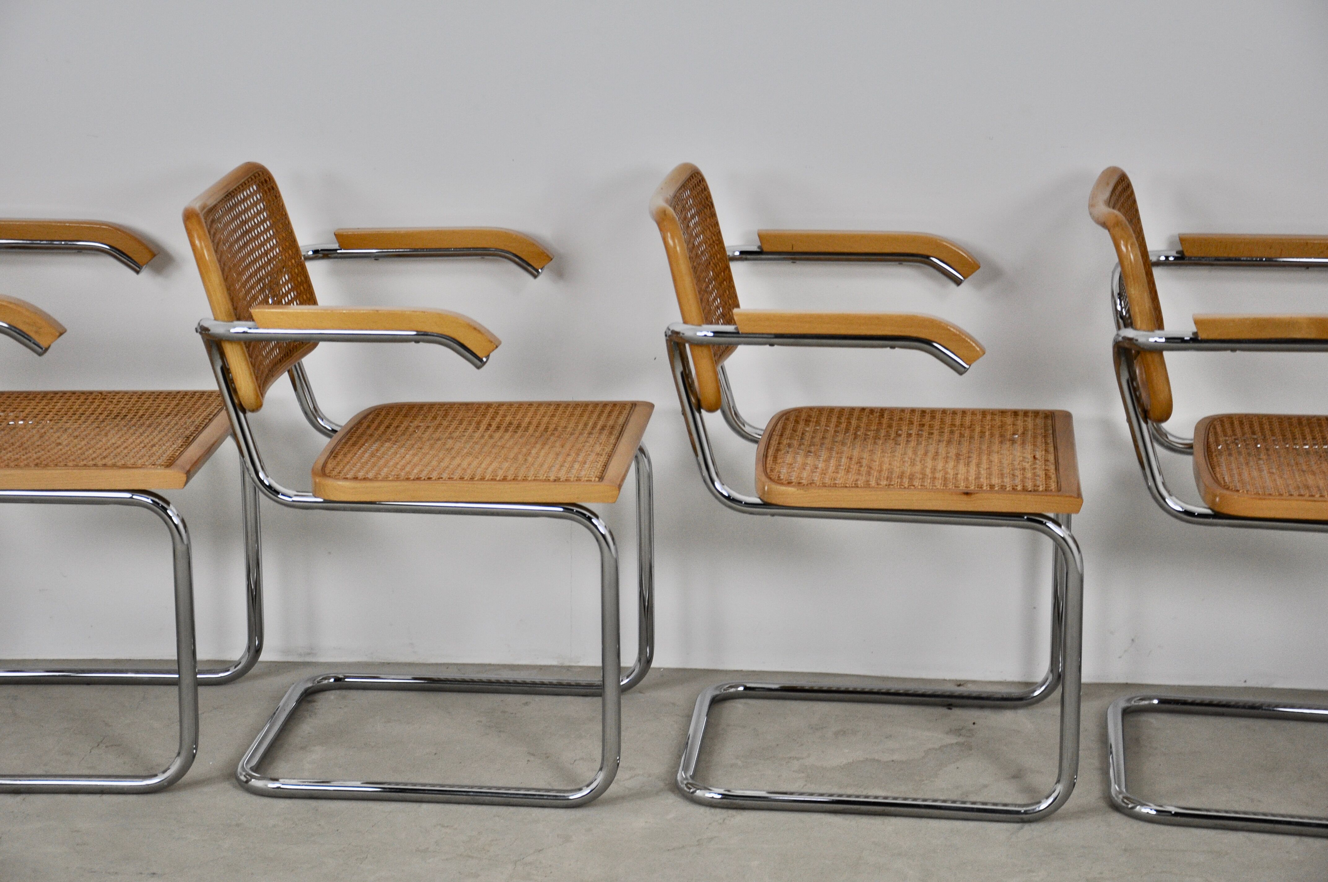 Set of 6 armchairs B64 by Marcel Breuer