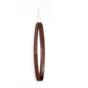 Vintage oval wooden mirror, Italy, 1960s.