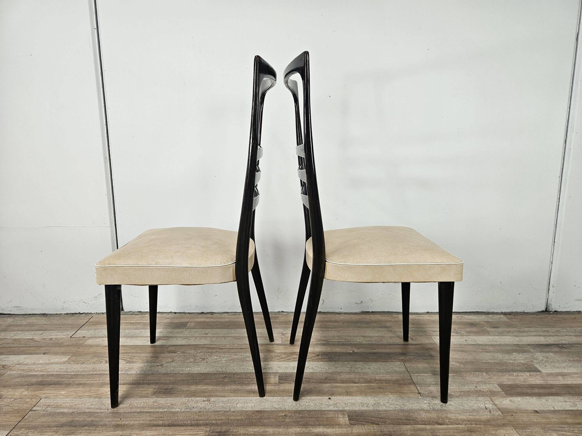 Beech and Skai dining chairs