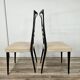 Beech and Skai dining chairs