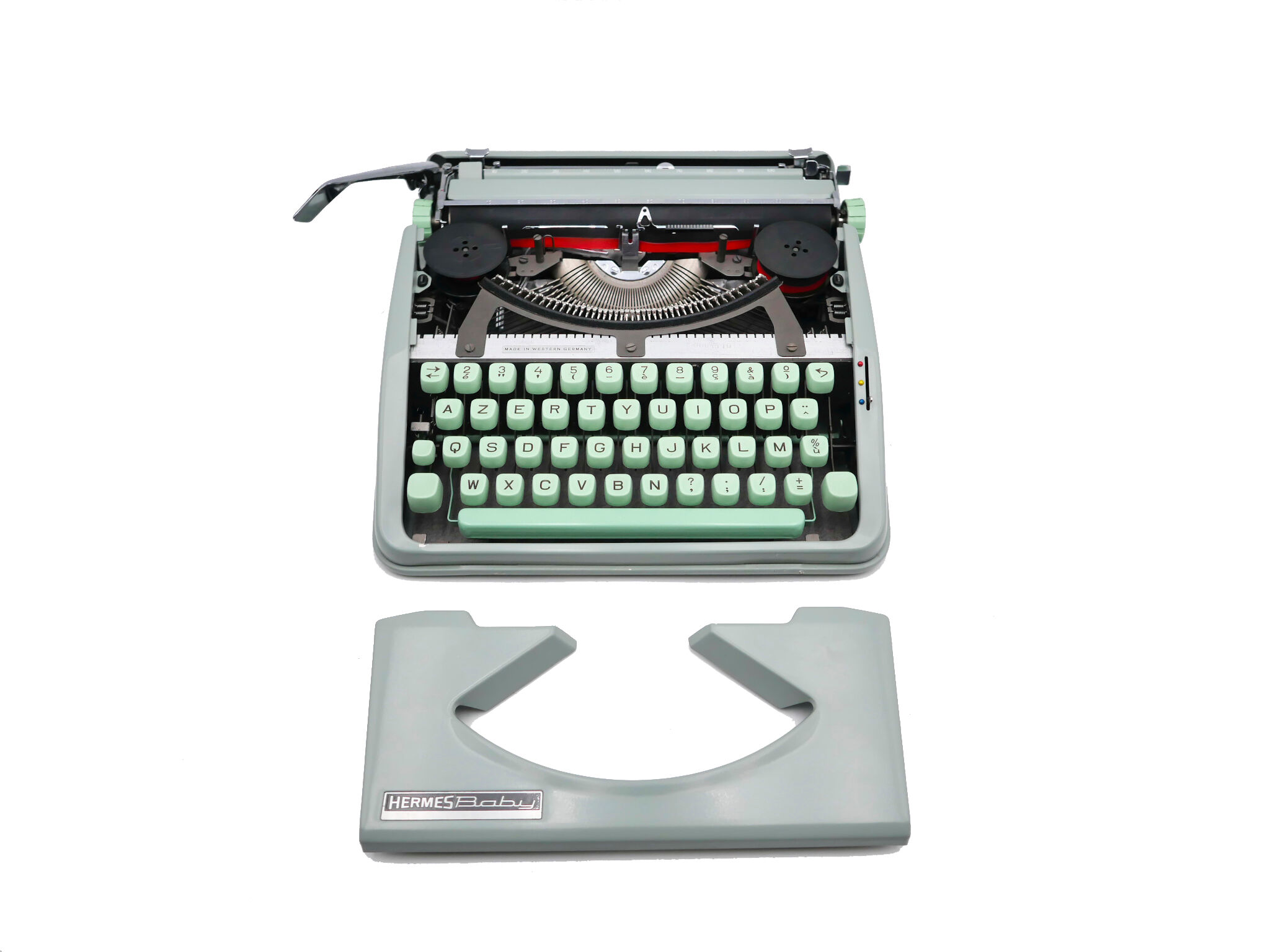 Typewriter Hermes baby green linden revised ribbon new
