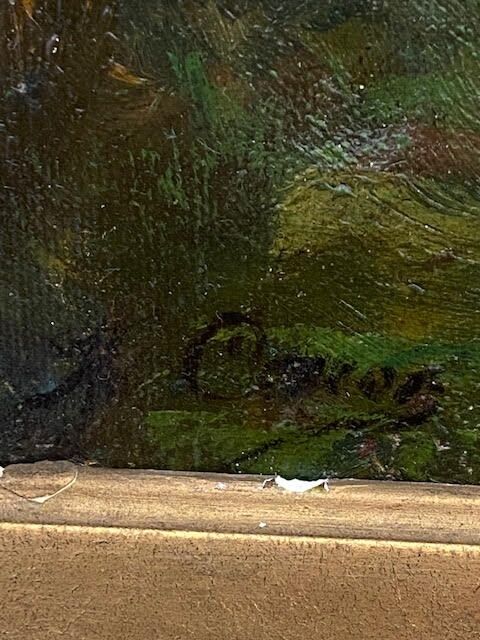 Painting signed henri caron