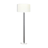 Scandinavian leather and aluminium floor lamp