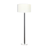 Scandinavian leather and aluminium floor lamp