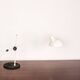Tilting desk lamp in white metal 1960.