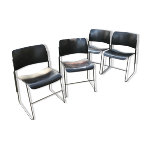lot de 4 chaises industrielles
