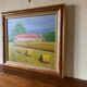 Oil painting "Harvest Time" in Dordogne, framed