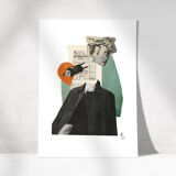 Print Collage Format A3. Mariana, 'A dende te has ido?'