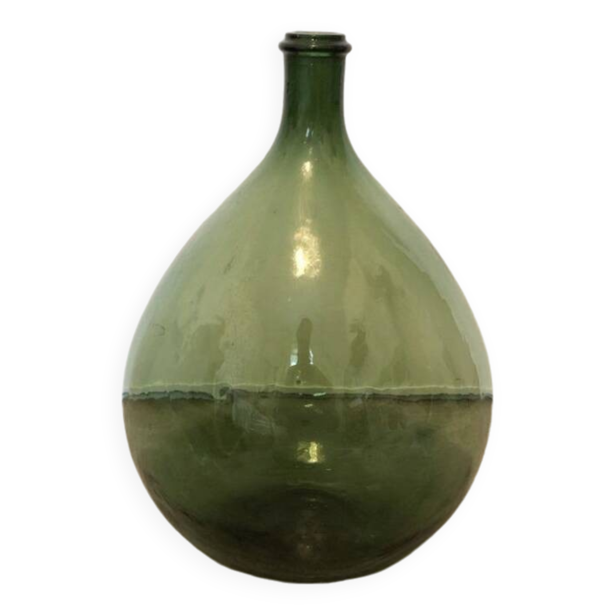 Dame Jeanne vintage green drop