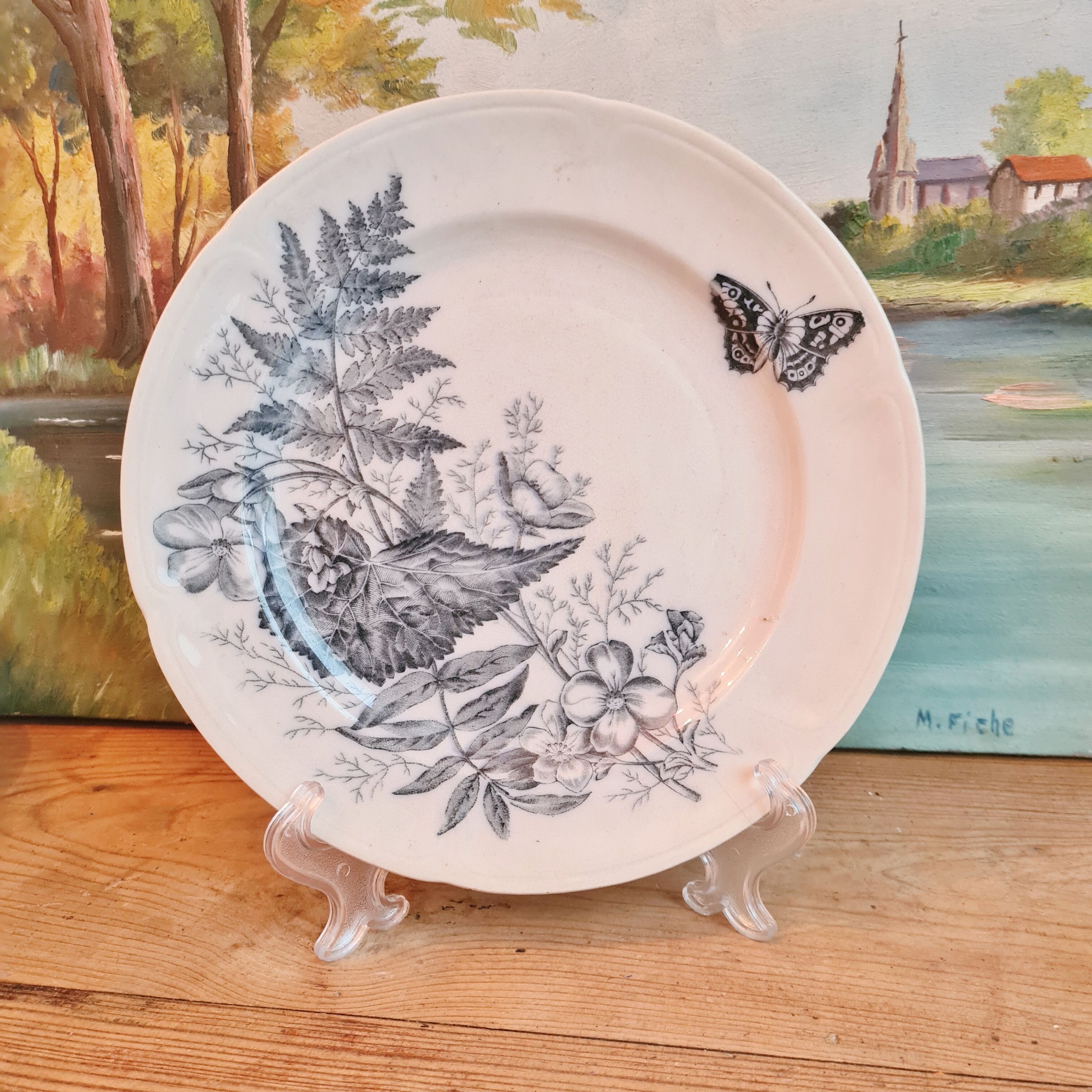 Rare plate iron earth sandeman mc dougall model fern (fern)