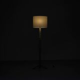 Murano glass and bronze floor lamp attributed to Seguso Vetri, Italy.