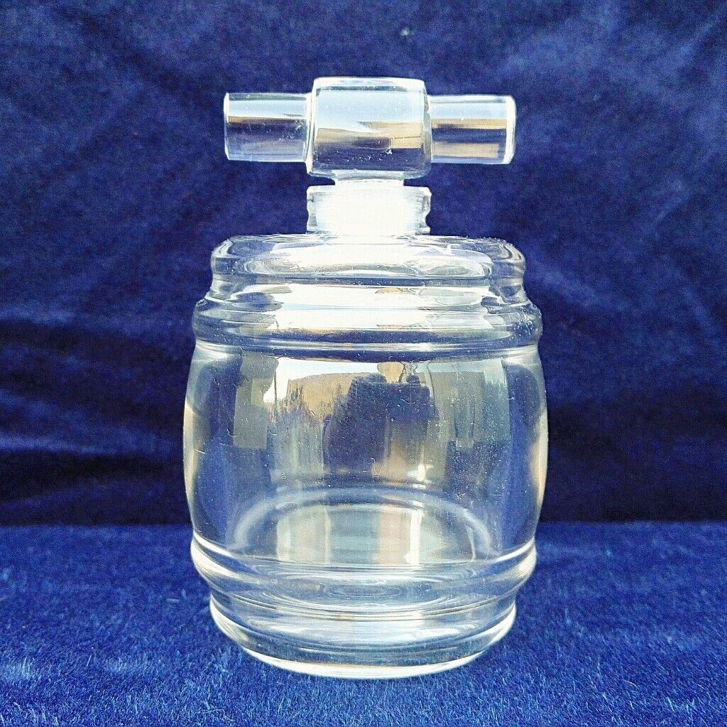 Vintage Baccarat crystal barrel bottle