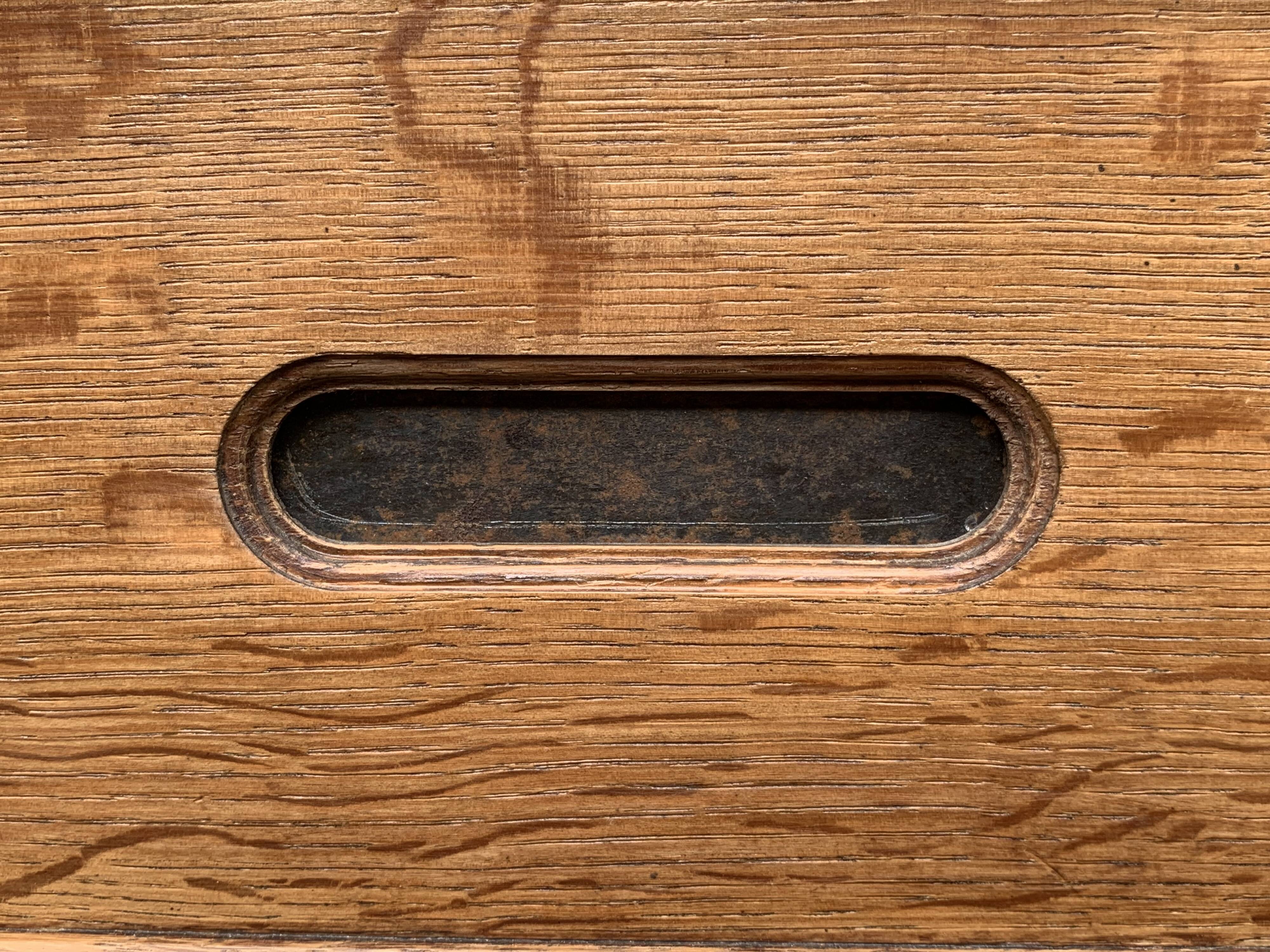 Solid raw oak notary cabinet, 1920