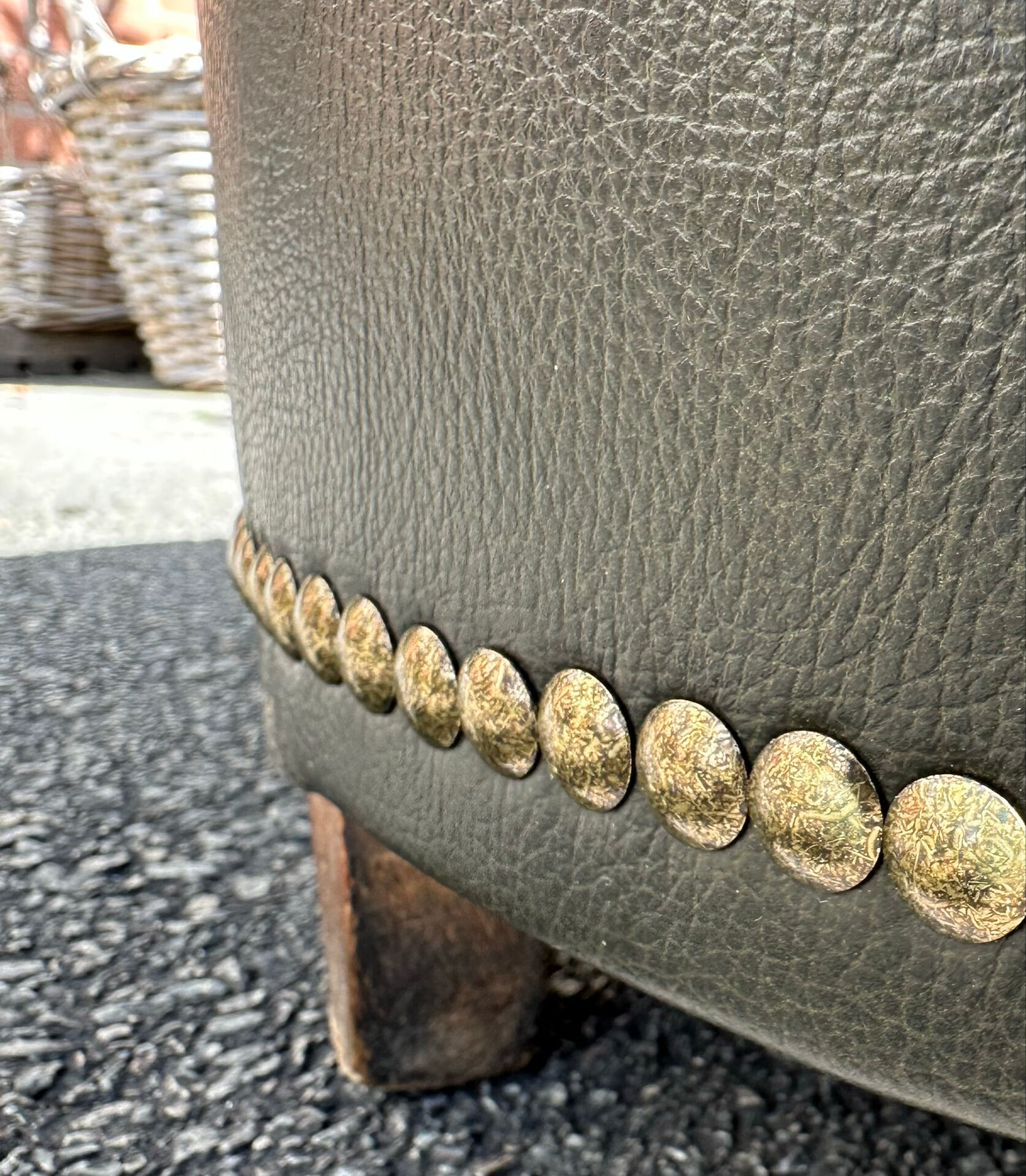 Chesterfield Pouf Stool – Restored 1920 Frame