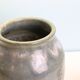 Large enamelled stoneware pot, Taizé pottery, blue and beige, vintage