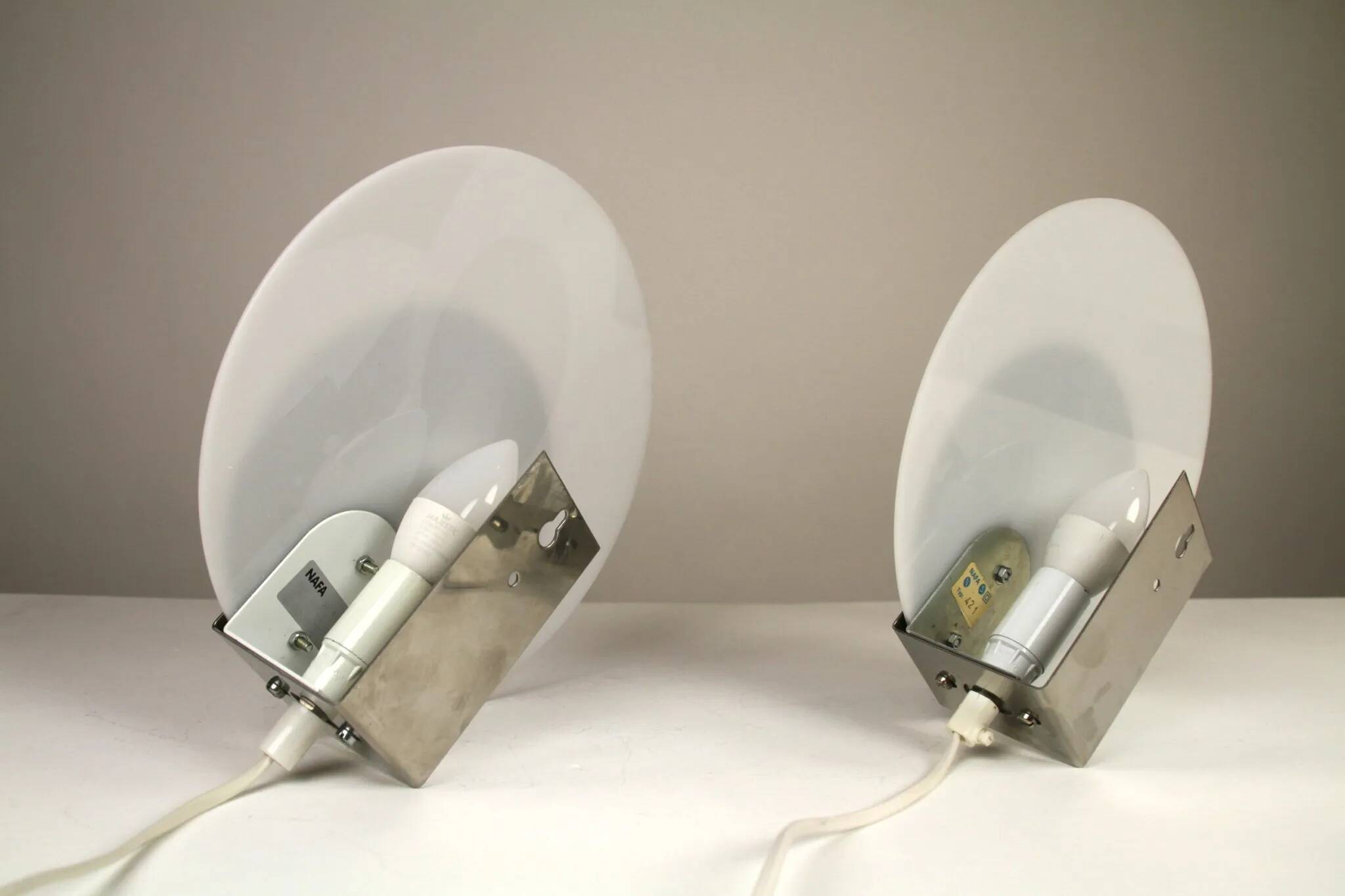 Pair of Typ 421 Wall Sconces — NAFA (Nybro Armaturfabrik), Sweden, 1970s