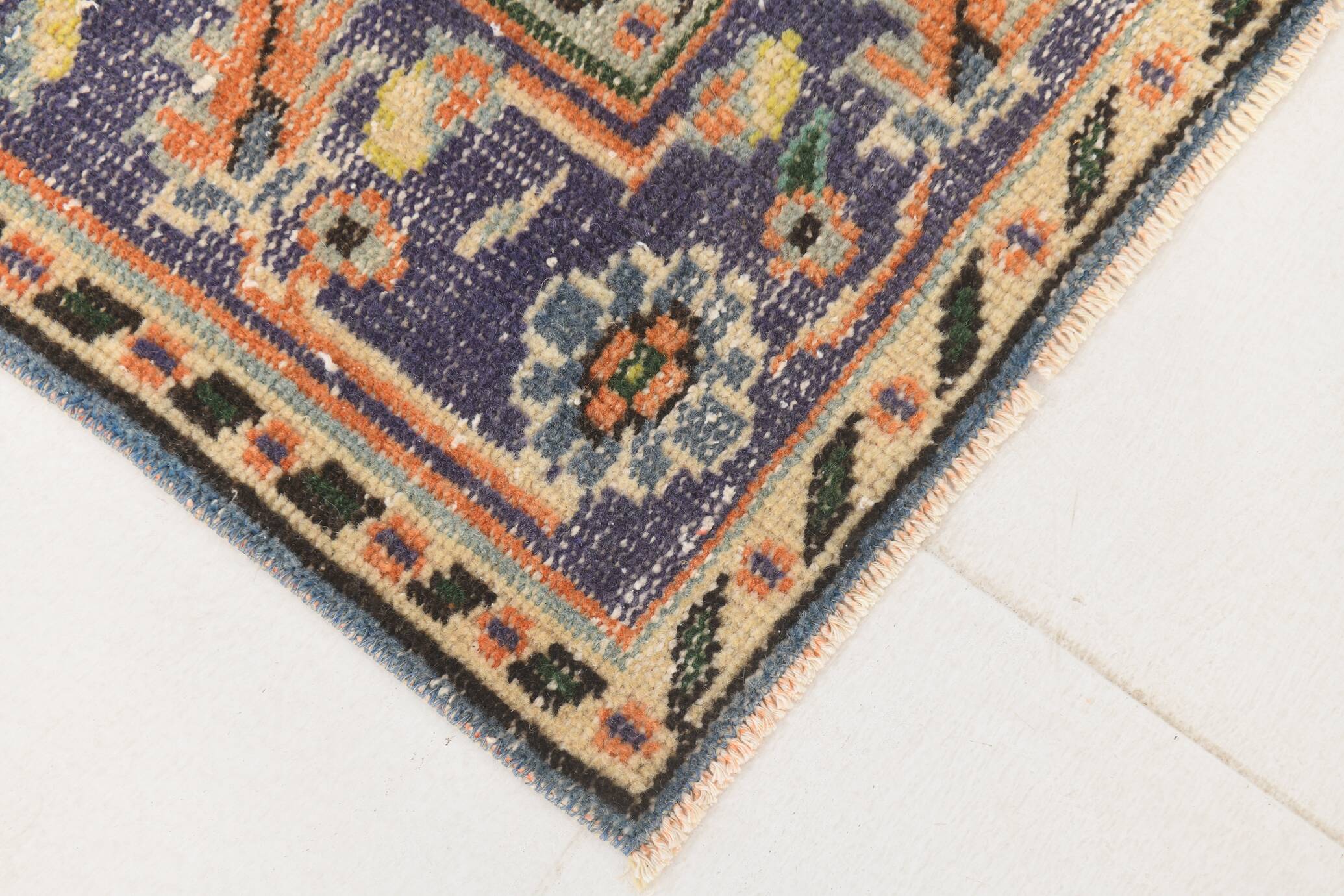 6x9 Turkish Classic Pattern Orange Green Vintage Rug, 174x279Cm